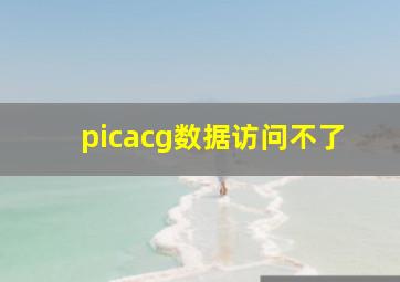 picacg数据访问不了