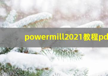 powermill2021教程pdf