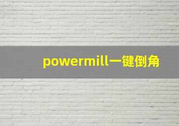 powermill一键倒角