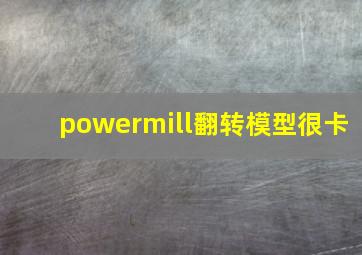 powermill翻转模型很卡