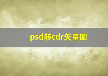 psd转cdr矢量图