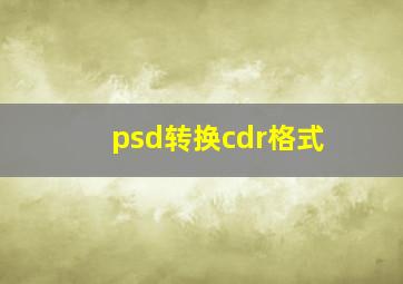 psd转换cdr格式