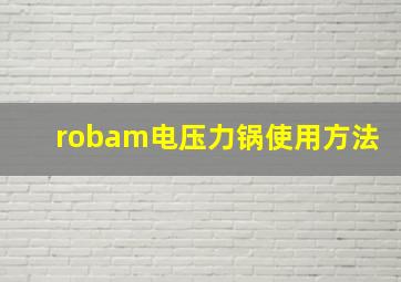 robam电压力锅使用方法