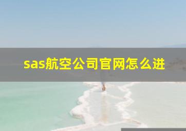 sas航空公司官网怎么进