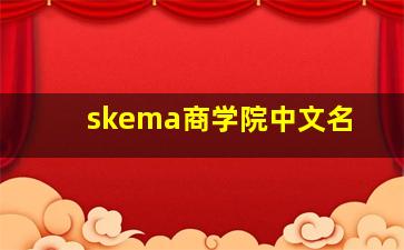 skema商学院中文名