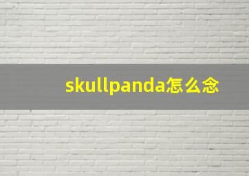 skullpanda怎么念