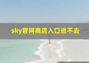 sky官网商店入口进不去