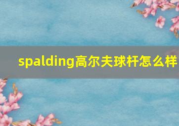 spalding高尔夫球杆怎么样