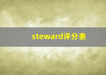 steward评分表