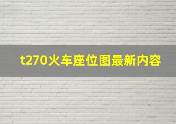 t270火车座位图最新内容