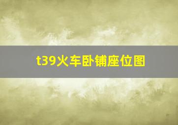 t39火车卧铺座位图