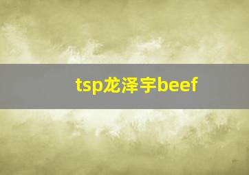 tsp龙泽宇beef