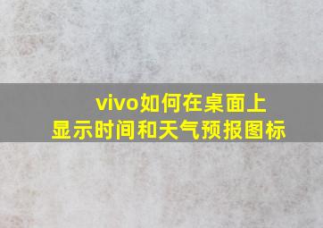 vivo如何在桌面上显示时间和天气预报图标