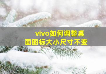 vivo如何调整桌面图标大小尺寸不变