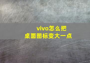 vivo怎么把桌面图标变大一点