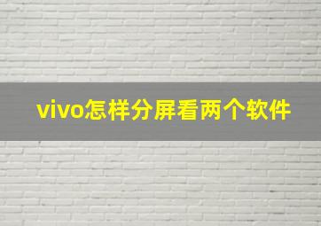 vivo怎样分屏看两个软件