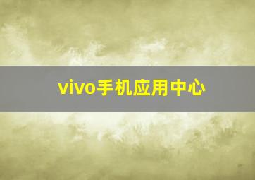 vivo手机应用中心