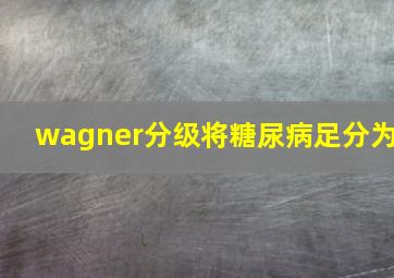 wagner分级将糖尿病足分为