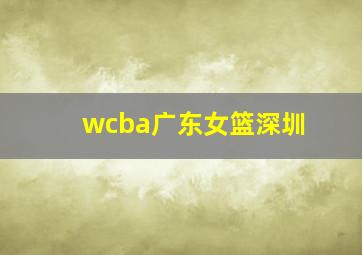 wcba广东女篮深圳