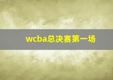 wcba总决赛第一场