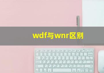 wdf与wnr区别