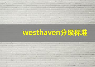 westhaven分级标准