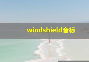 windshield音标