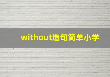 without造句简单小学