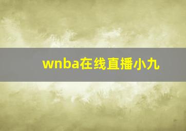 wnba在线直播小九