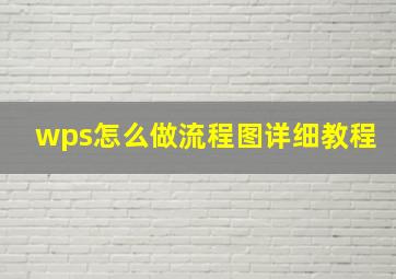 wps怎么做流程图详细教程