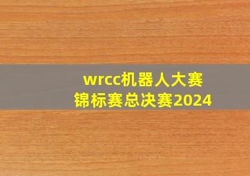 wrcc机器人大赛锦标赛总决赛2024