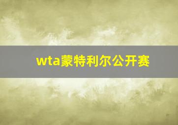 wta蒙特利尔公开赛