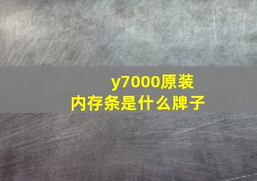 y7000原装内存条是什么牌子