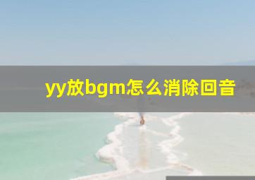 yy放bgm怎么消除回音