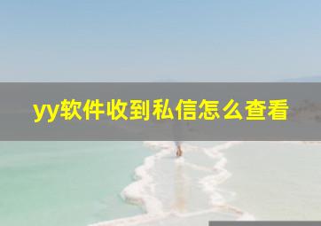 yy软件收到私信怎么查看