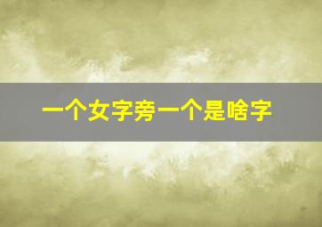 一个女字旁一个是啥字