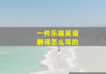 一件乐器英语翻译怎么写的