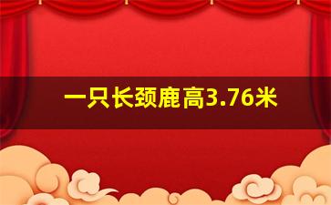 一只长颈鹿高3.76米