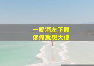 一喝酒左下腹疼痛就想大便