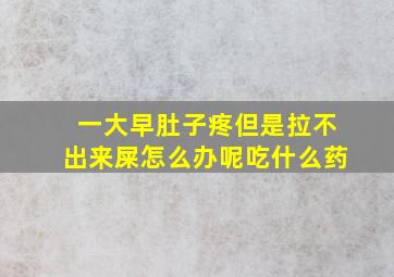 一大早肚子疼但是拉不出来屎怎么办呢吃什么药