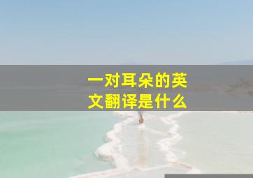 一对耳朵的英文翻译是什么