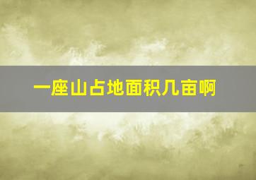 一座山占地面积几亩啊