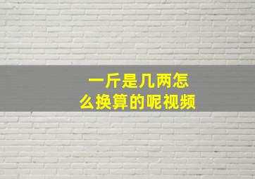 一斤是几两怎么换算的呢视频