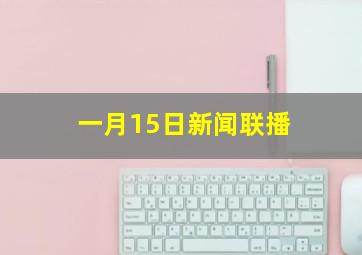 一月15日新闻联播