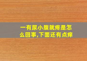 一有尿小腹就疼是怎么回事,下面还有点痒