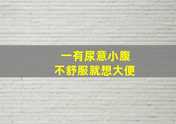 一有尿意小腹不舒服就想大便