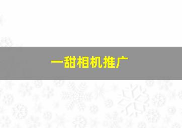 一甜相机推广