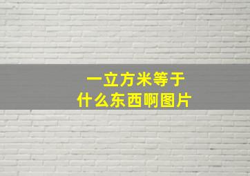 一立方米等于什么东西啊图片