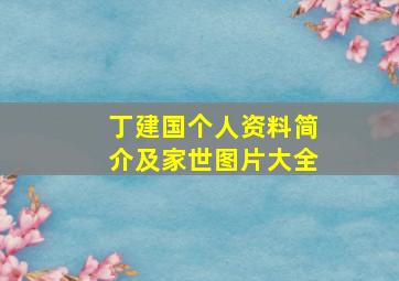 丁建国个人资料简介及家世图片大全