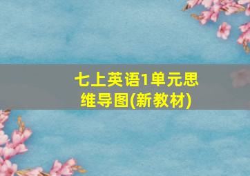 七上英语1单元思维导图(新教材)